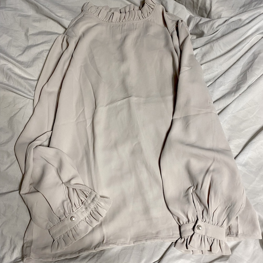 Charmed South Boutique: Zenana High Neck Ruffle Detail Blouse